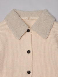 ボアカラーポケットカーディガン