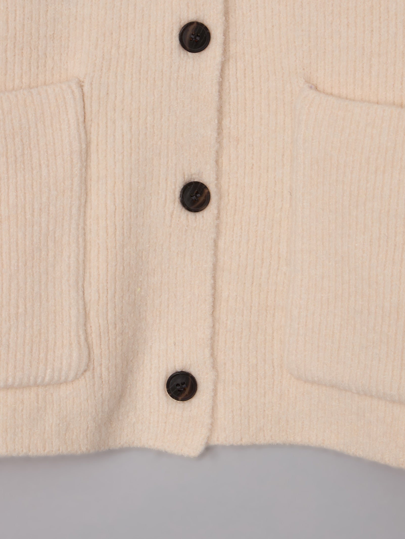 ボアカラーポケットカーディガン