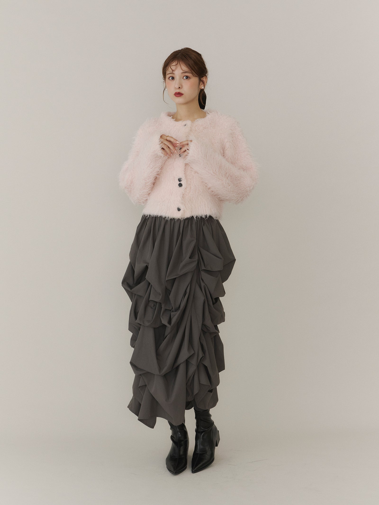 【一部予約】ボリュームロングシャギーカーディガン【発送予定日 11月下旬~12月上旬】