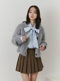 ボリュームロングシャギーカーディガン