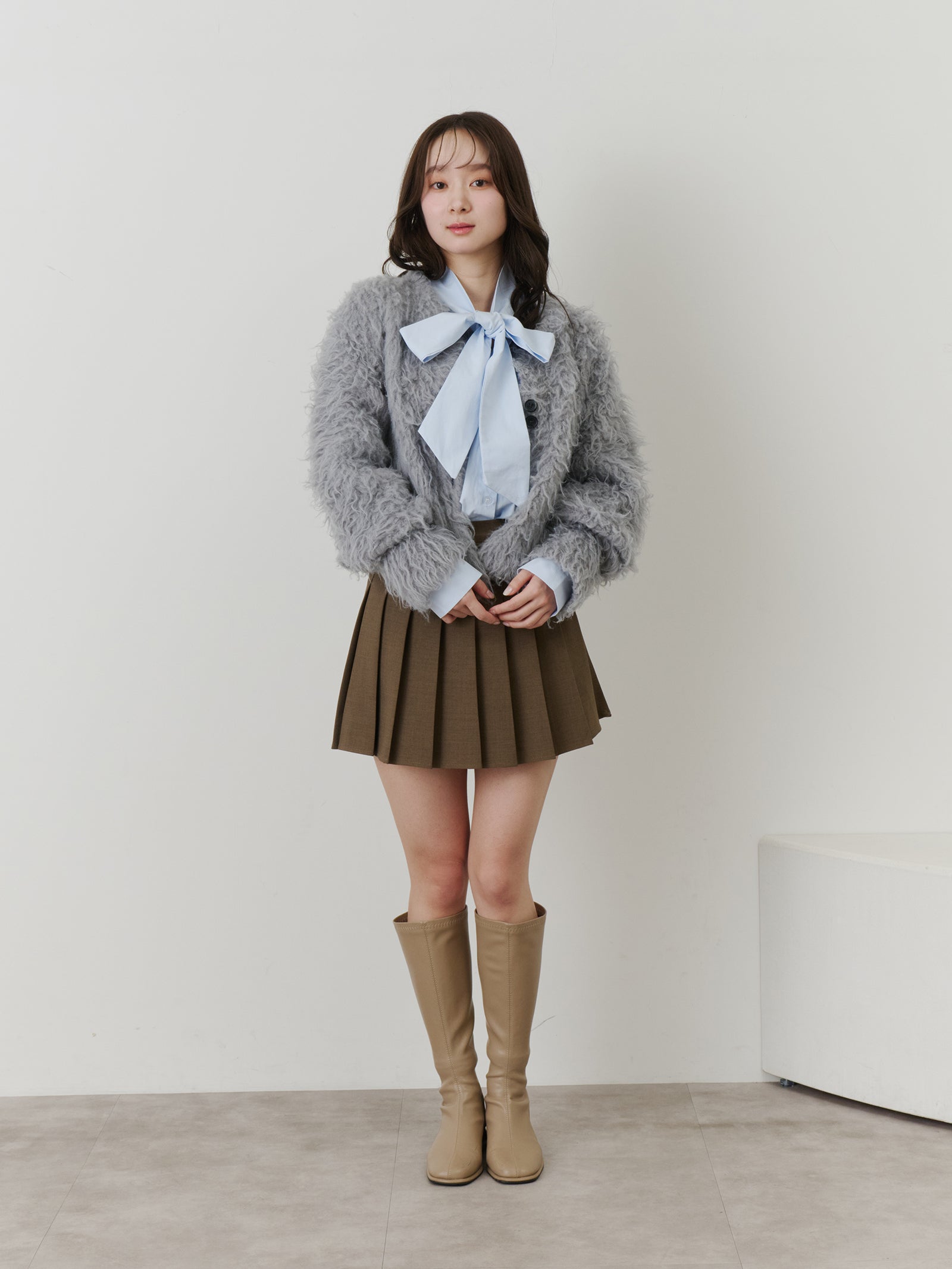 ボリュームロングシャギーカーディガン