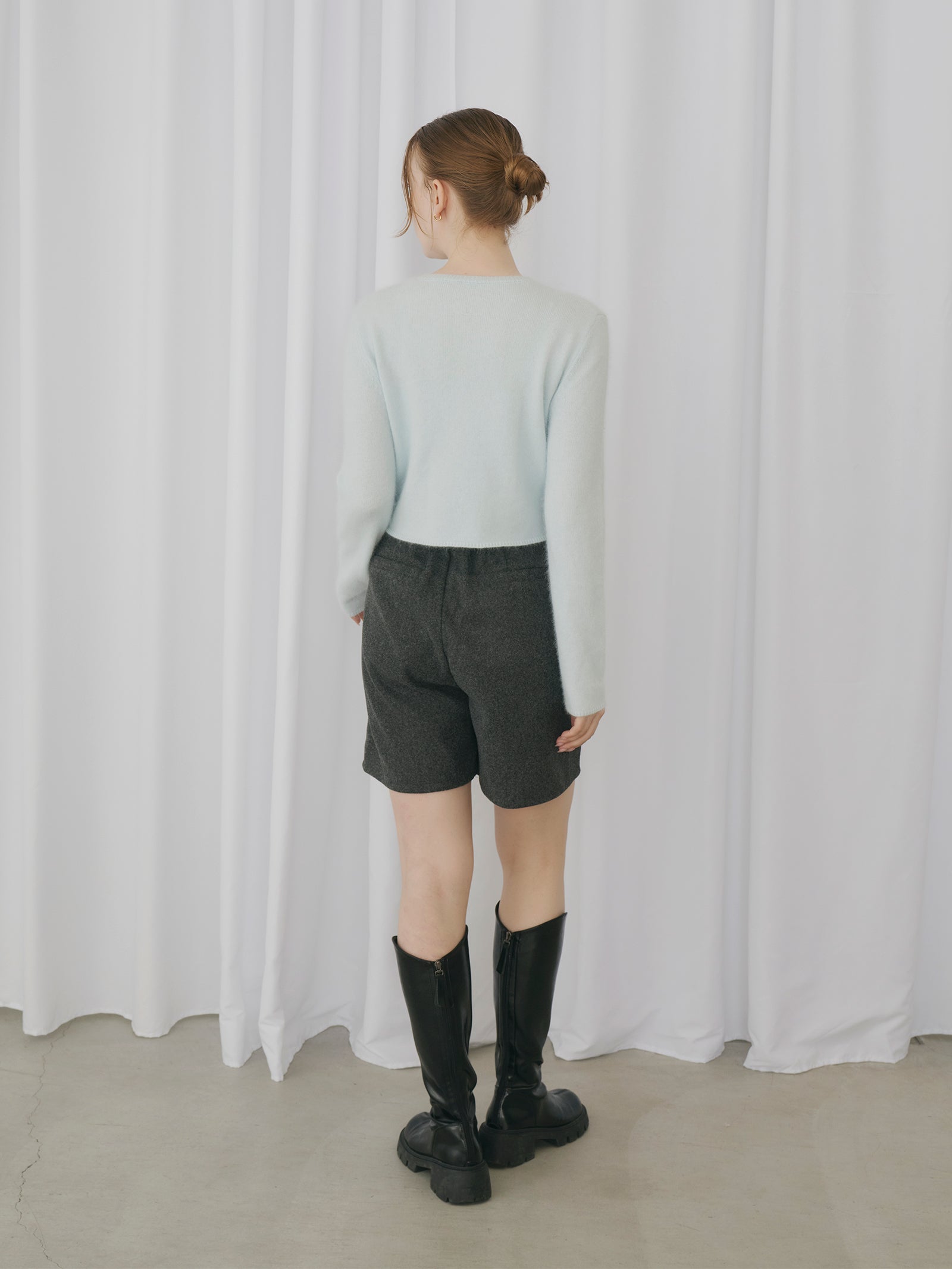 モヘアタッチカーディガン