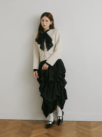 ゴールドボタンノーカラージャケット