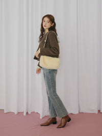 ゴールドボタンノーカラージャケット