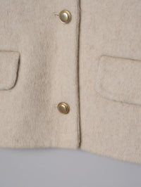 ゴールドボタンノーカラージャケット