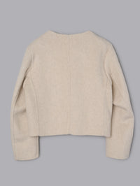 ゴールドボタンノーカラージャケット