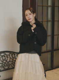 フェイクウールショートアウター