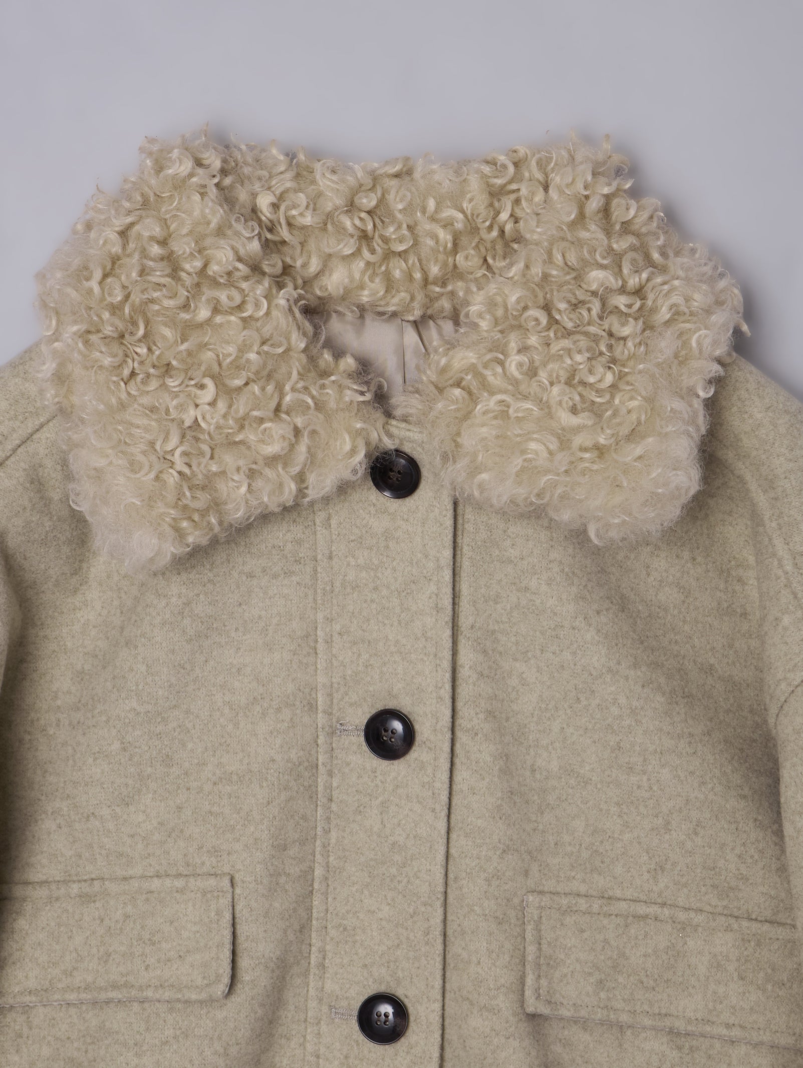 フェイクウールショートアウター