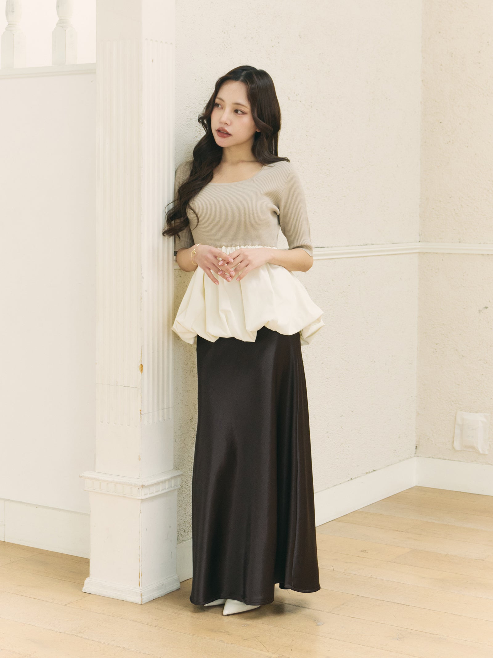 ルミナスサテンライクスカート