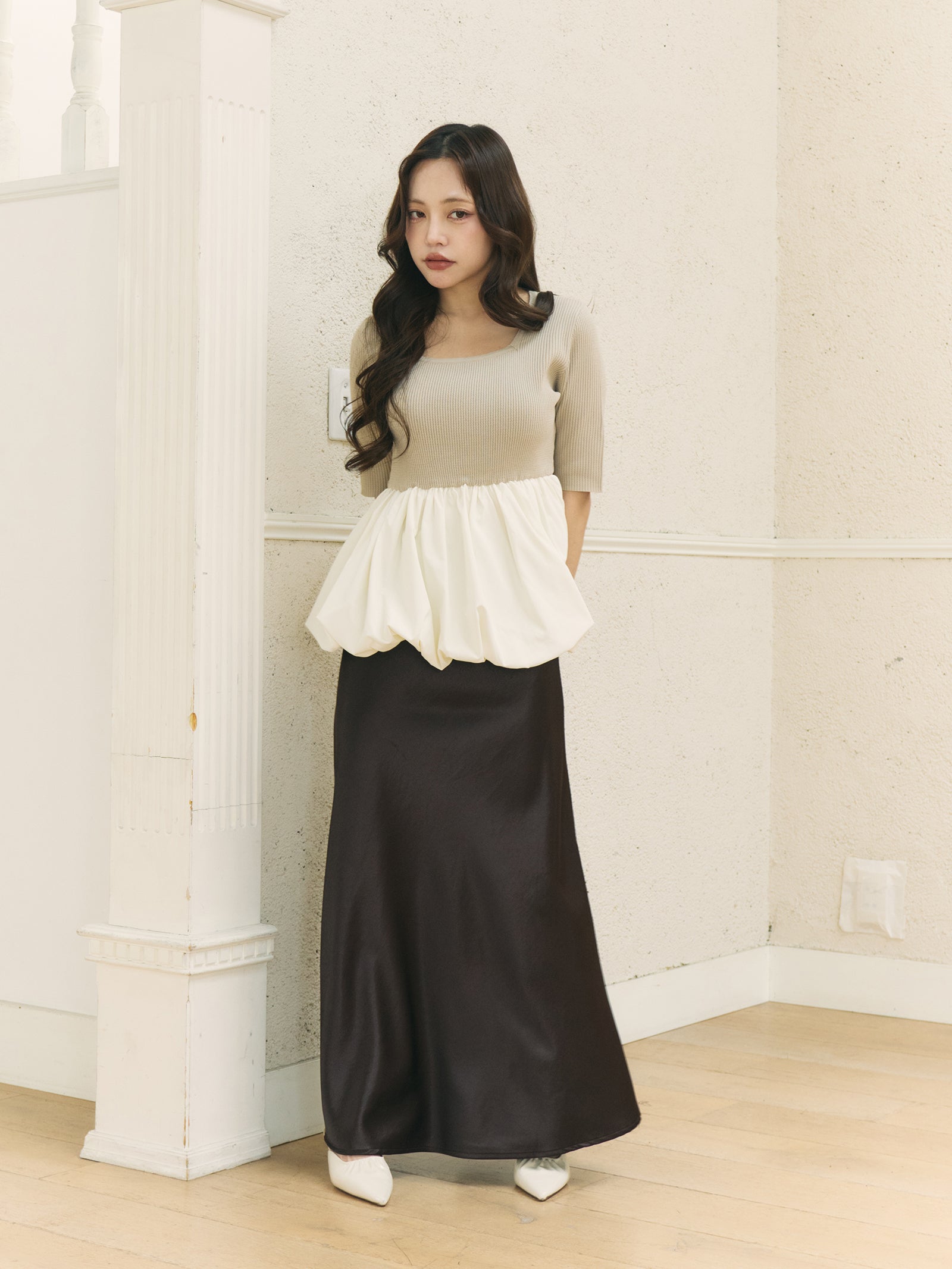 ルミナスサテンライクスカート