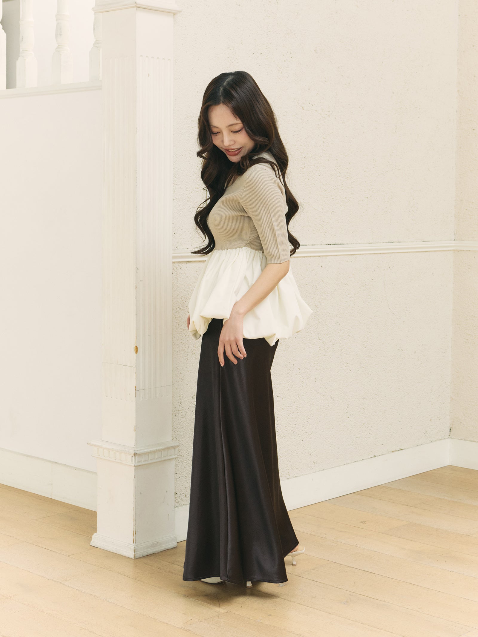 ルミナスサテンライクスカート