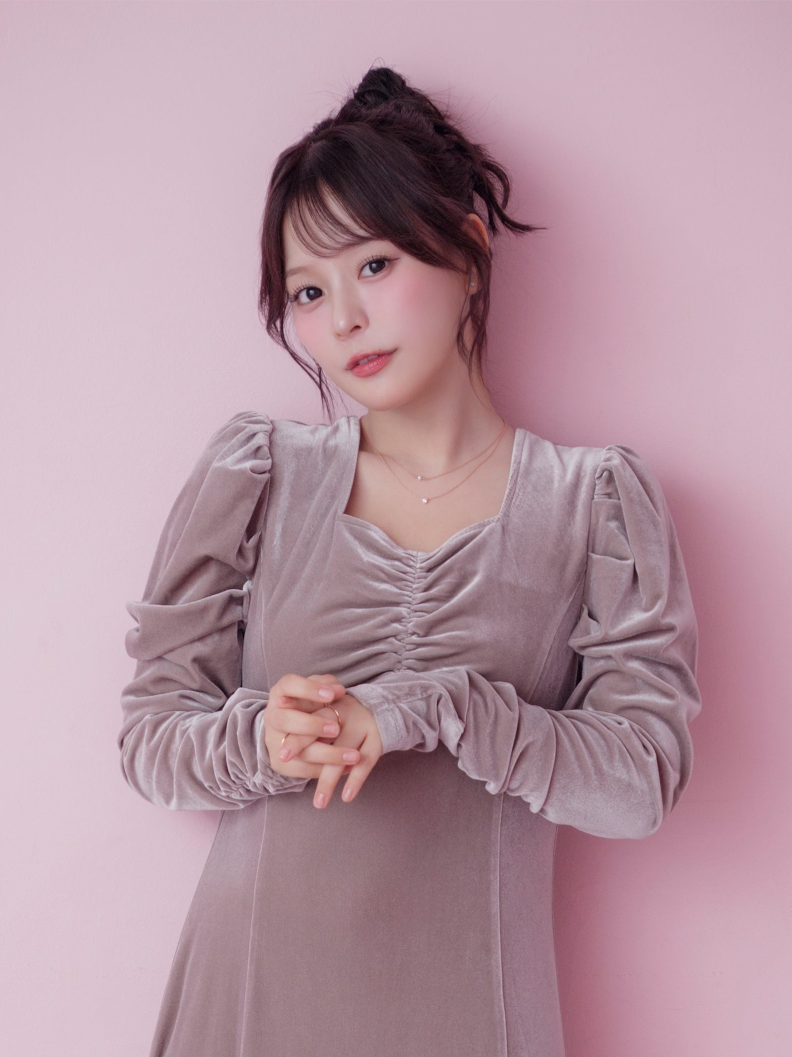 2連チェーンネックレス