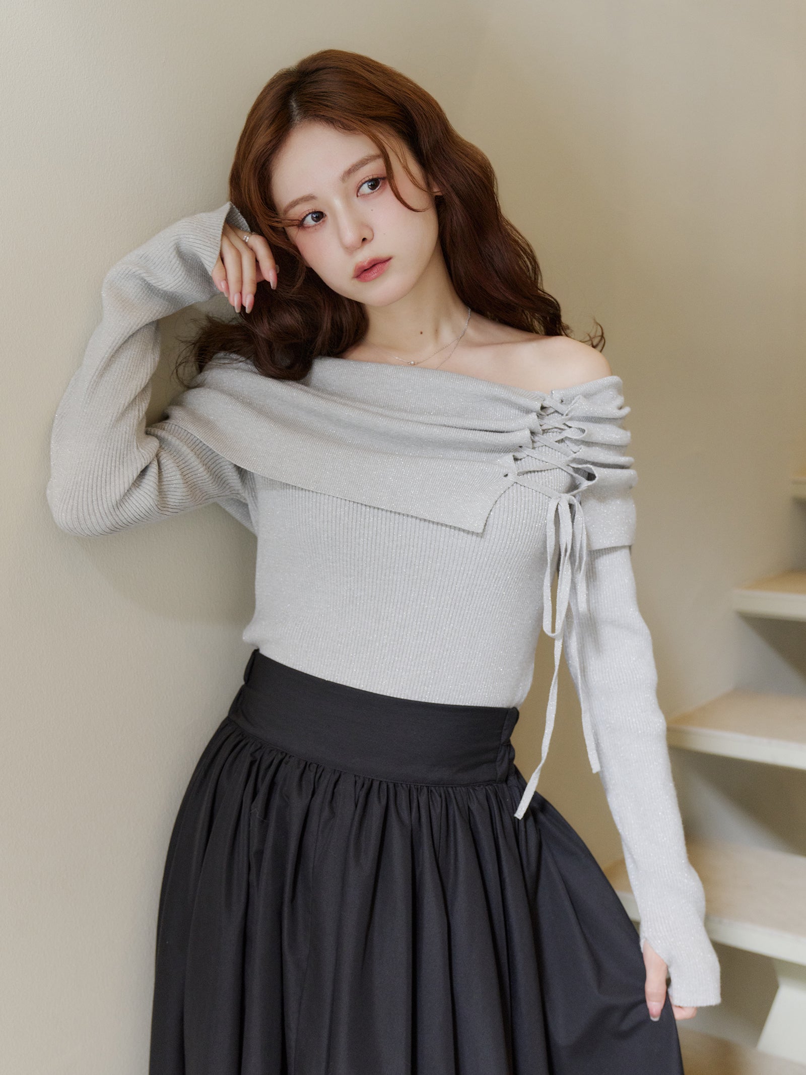 2連チェーンネックレス