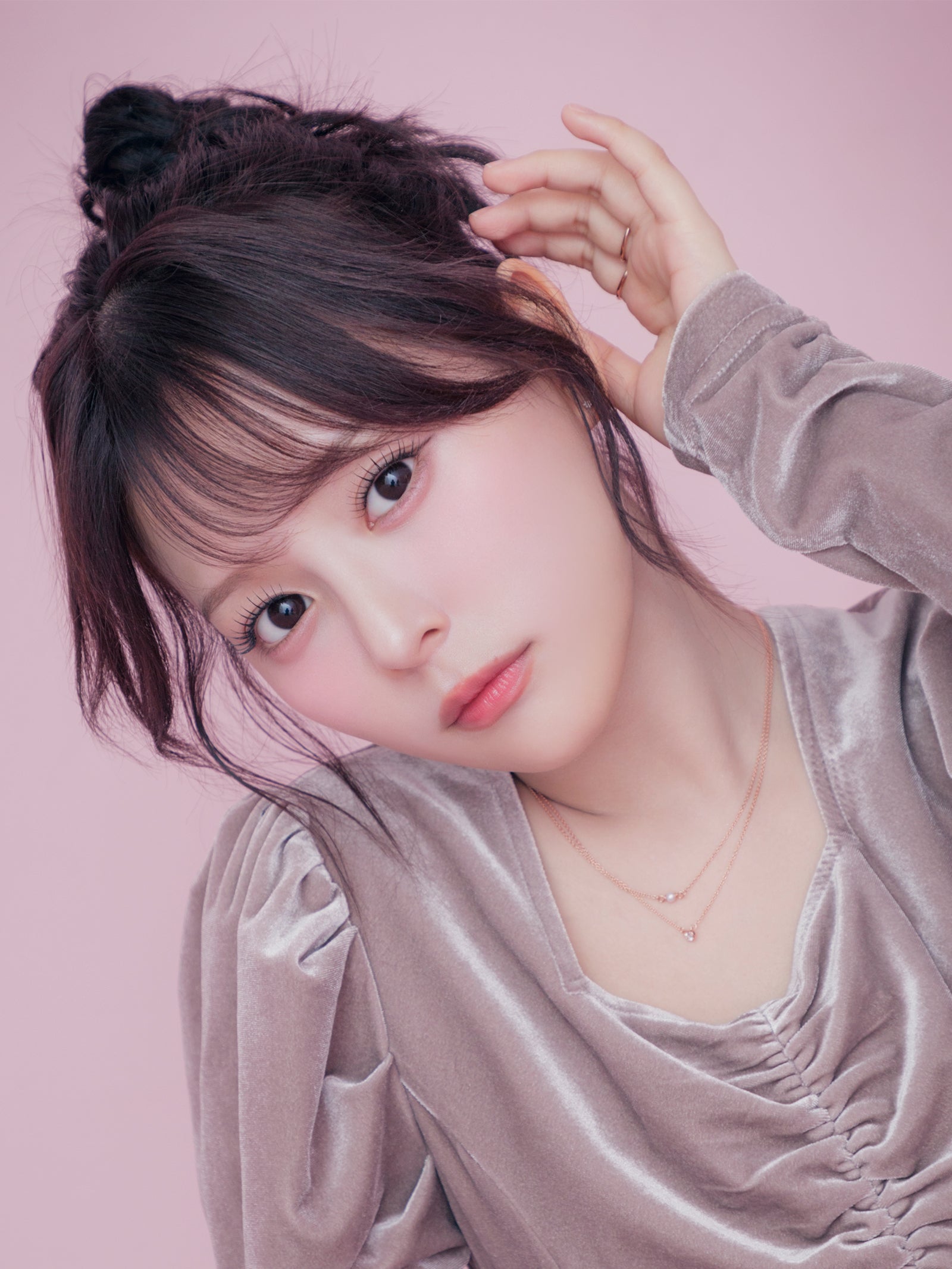 シャギーショートVネックニット