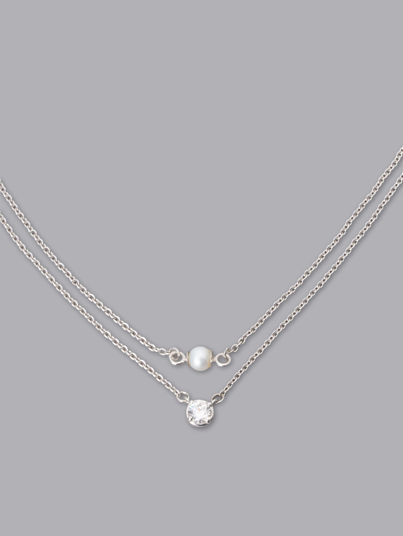 2連チェーンネックレス