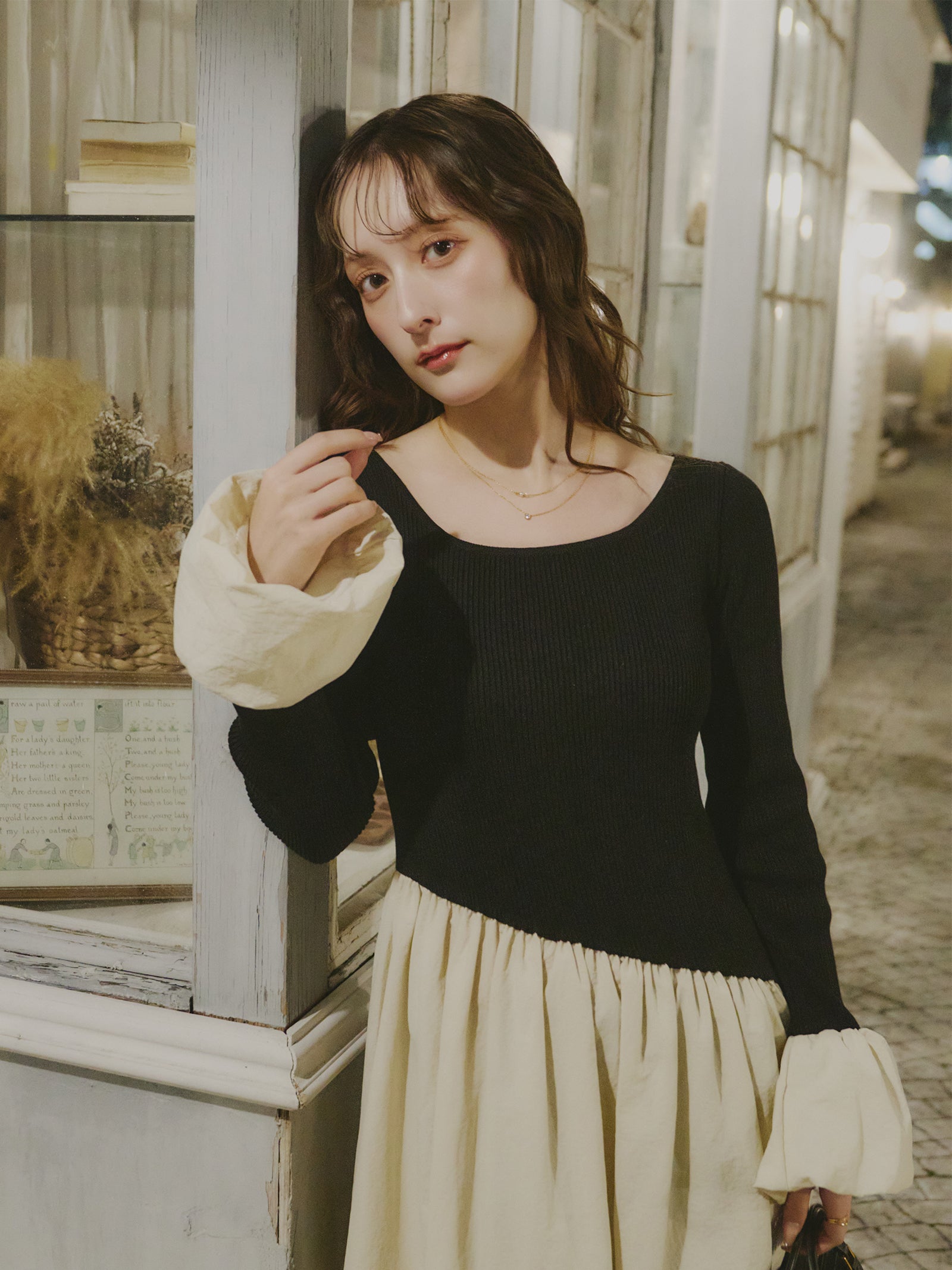 2連チェーンネックレスK10