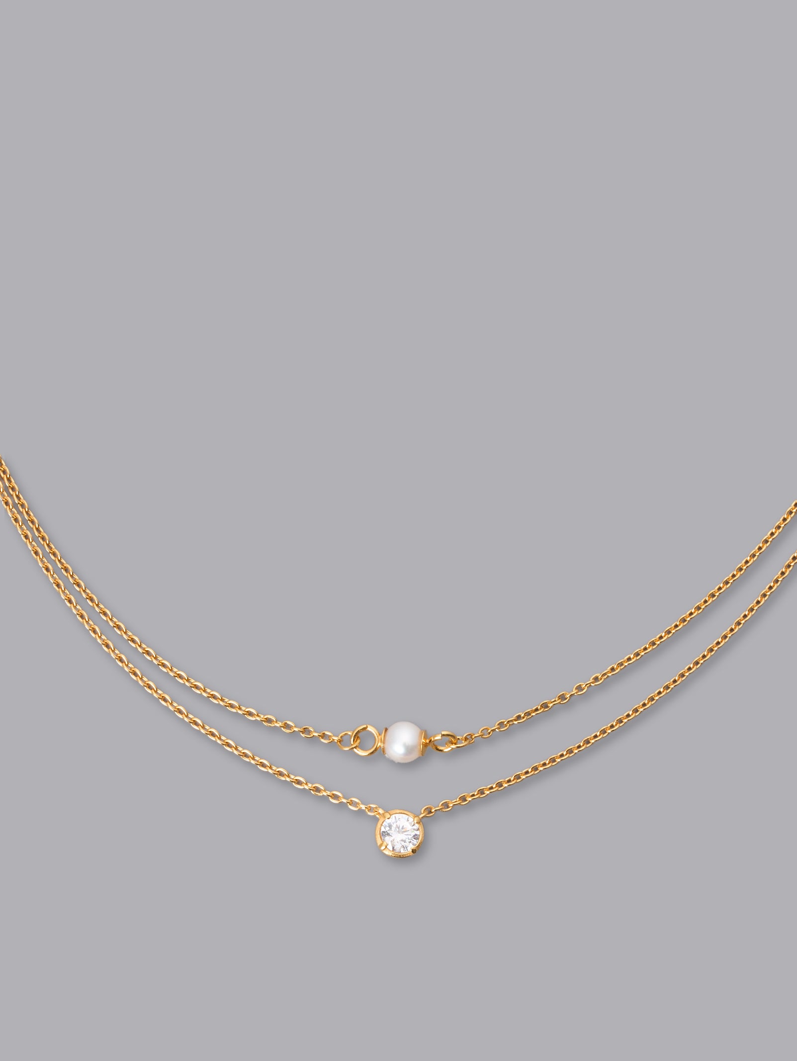 2連チェーンネックレスK10