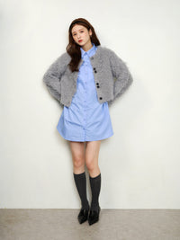 リボンスリーブチュニックシャツ