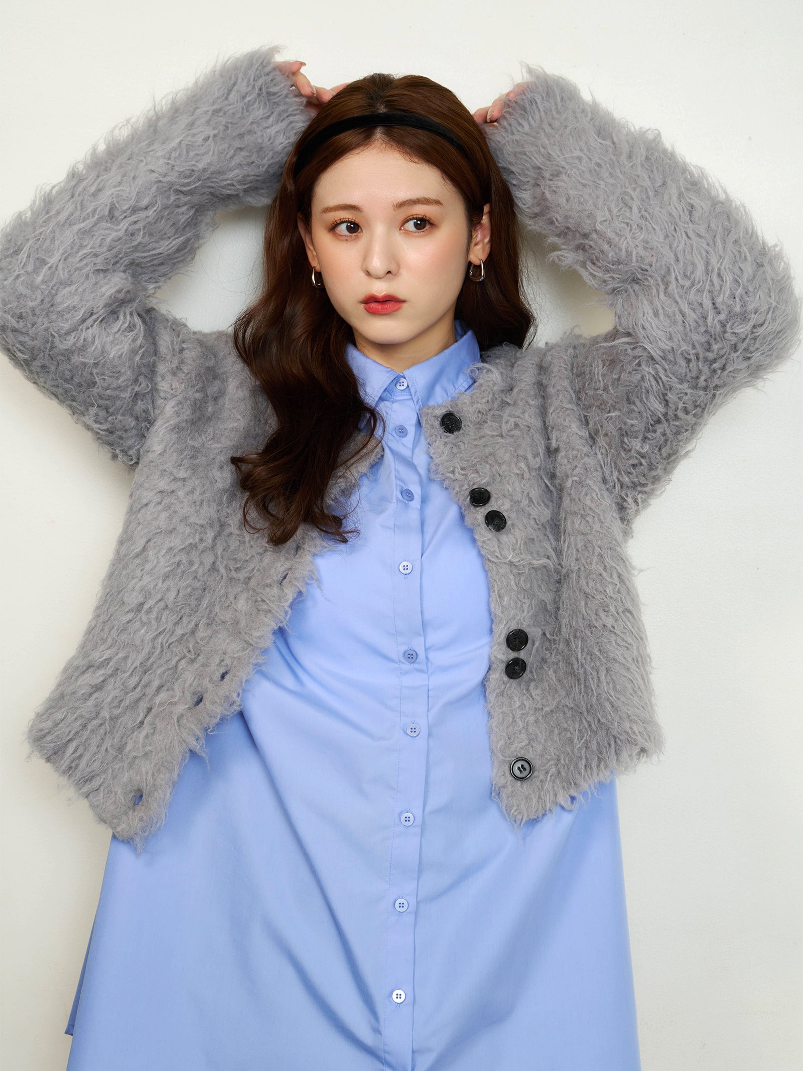 リボンスリーブチュニックシャツ