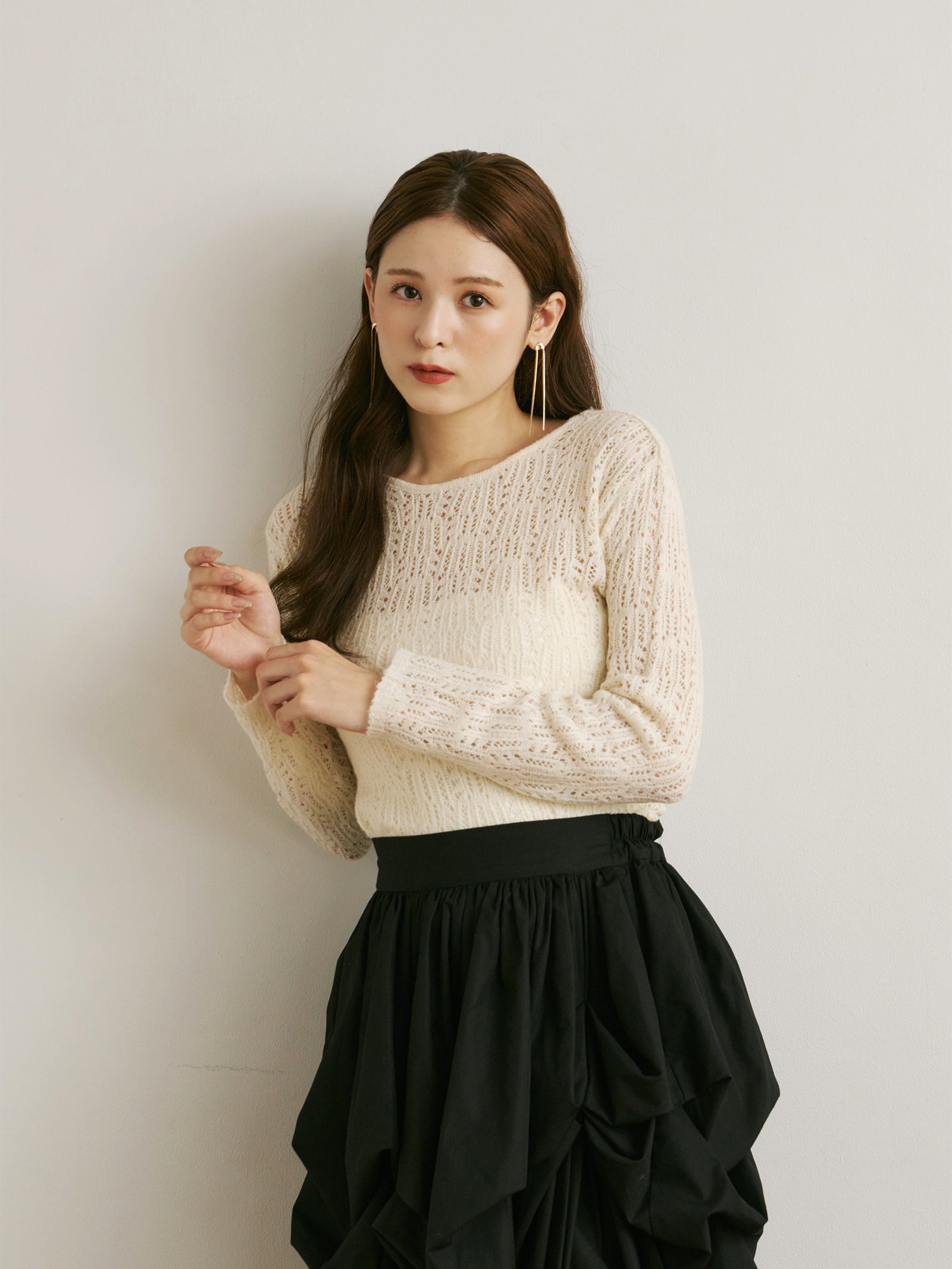 【美品】todayful バックオープンシアーニット TODAYFUL（トゥデイフル）の「バックオープンシアーニット