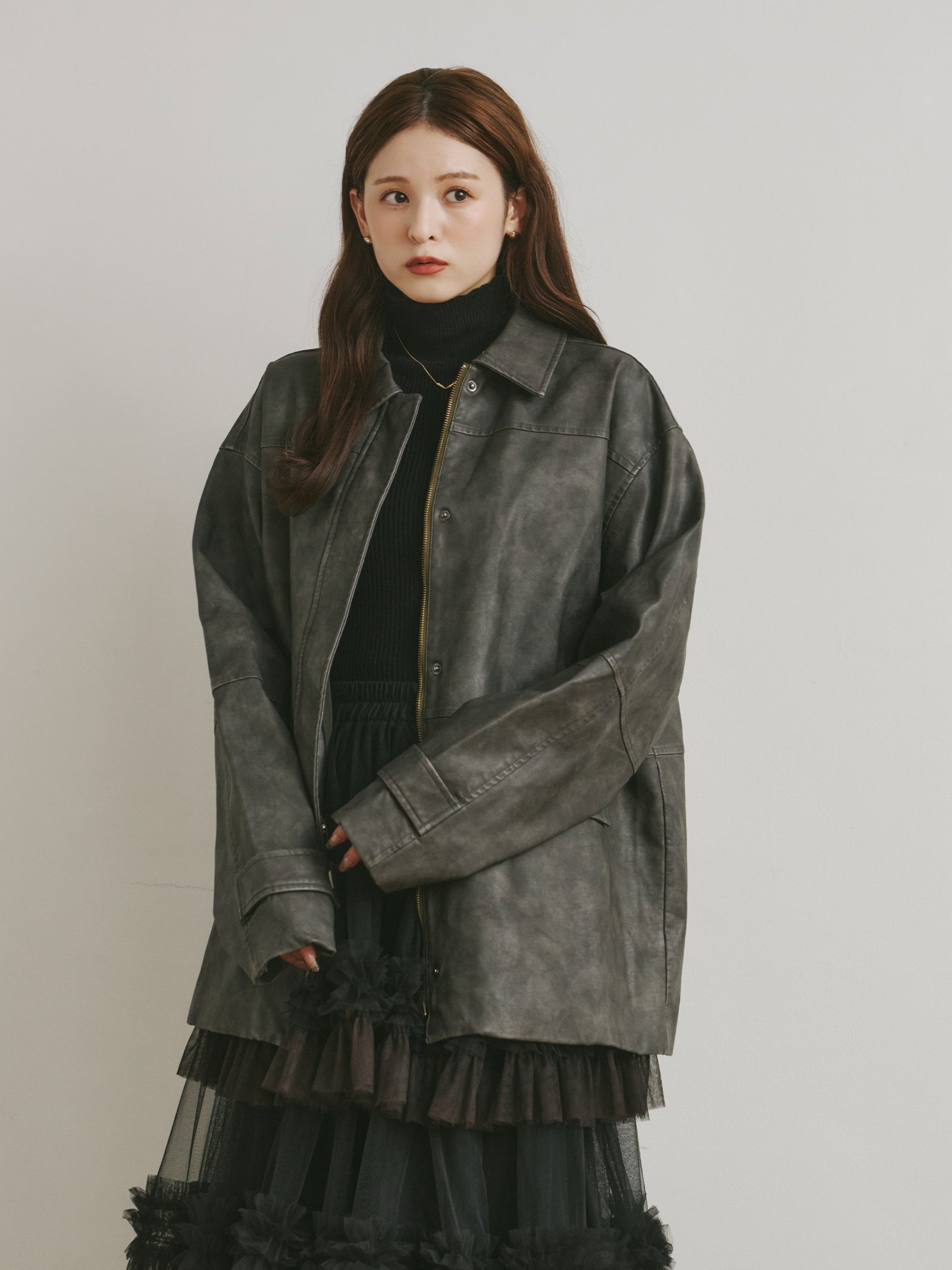 ビンテージライクオーバーサイズブルゾン