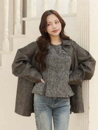 ビンテージライクオーバーサイズブルゾン