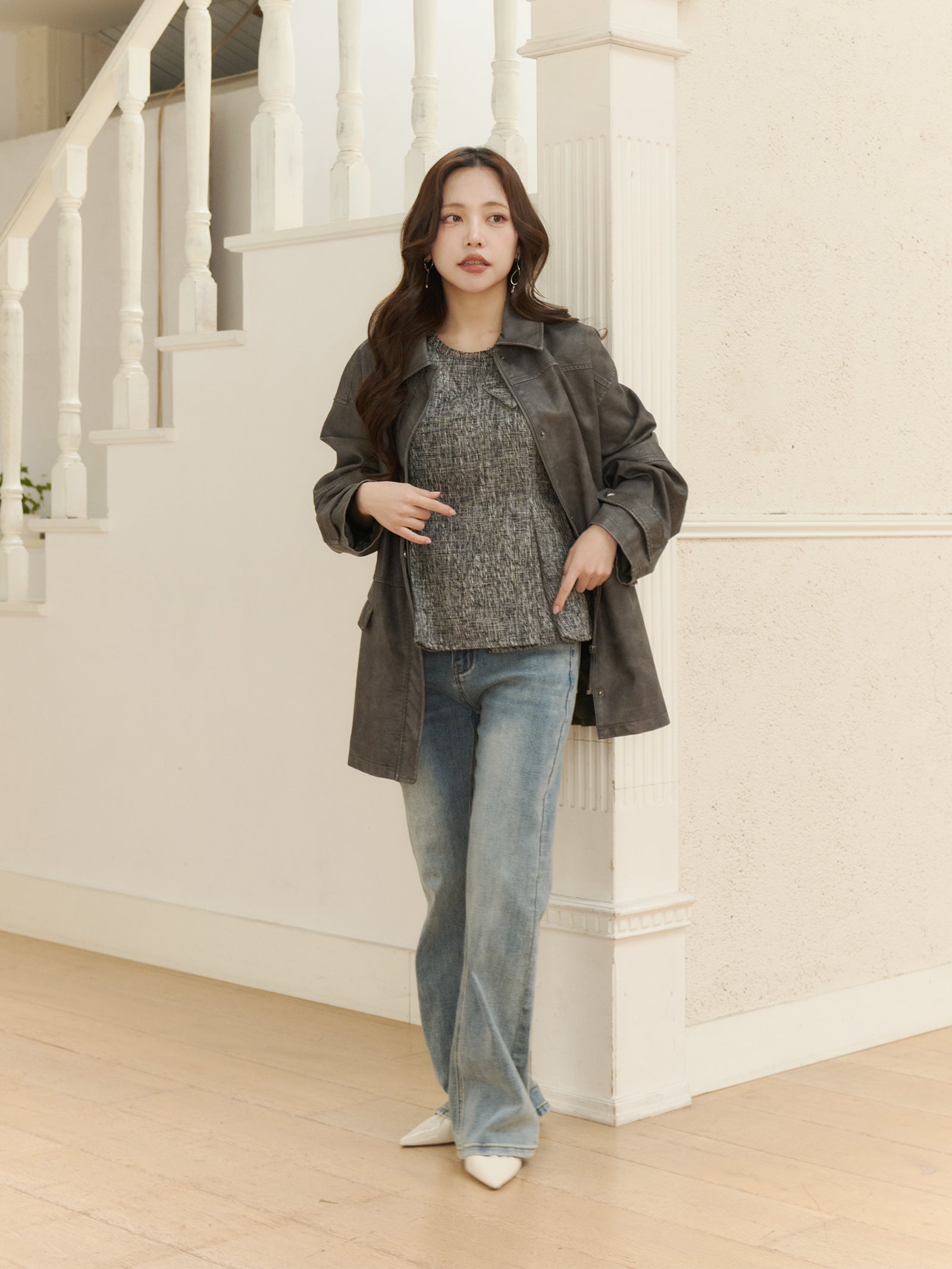 ビンテージライクオーバーサイズブルゾン