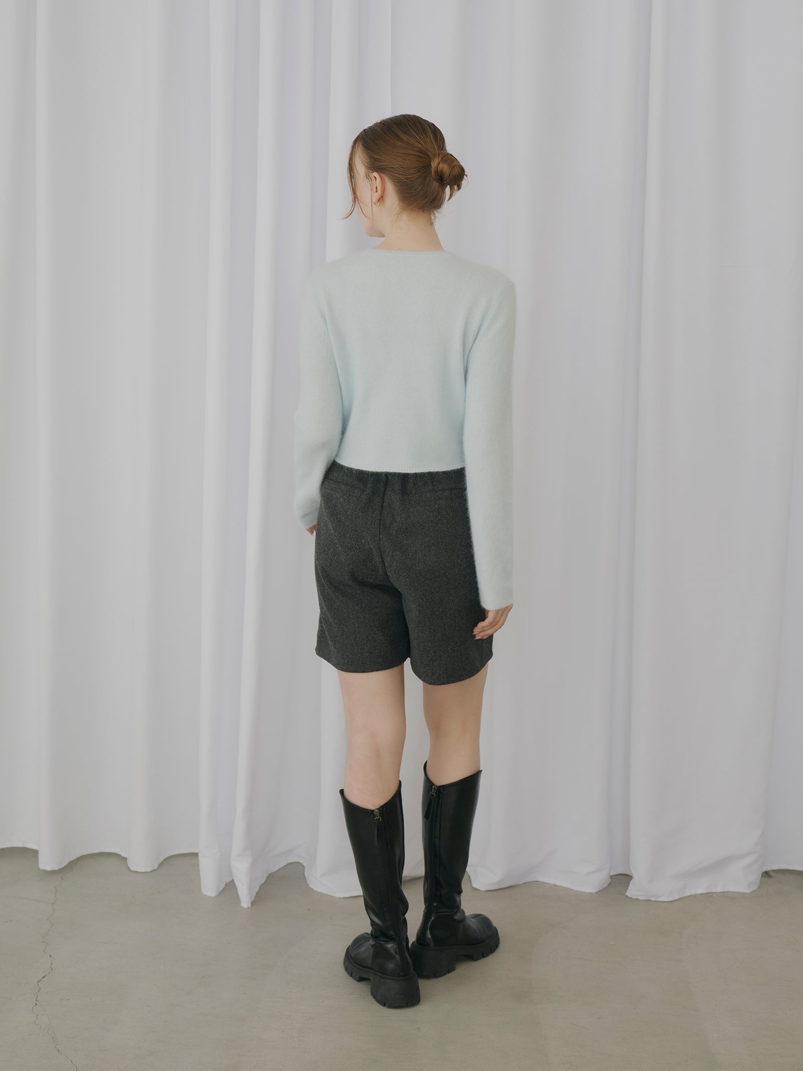 フェイクウールハーフパンツ