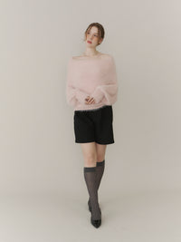フェイクウールハーフパンツ