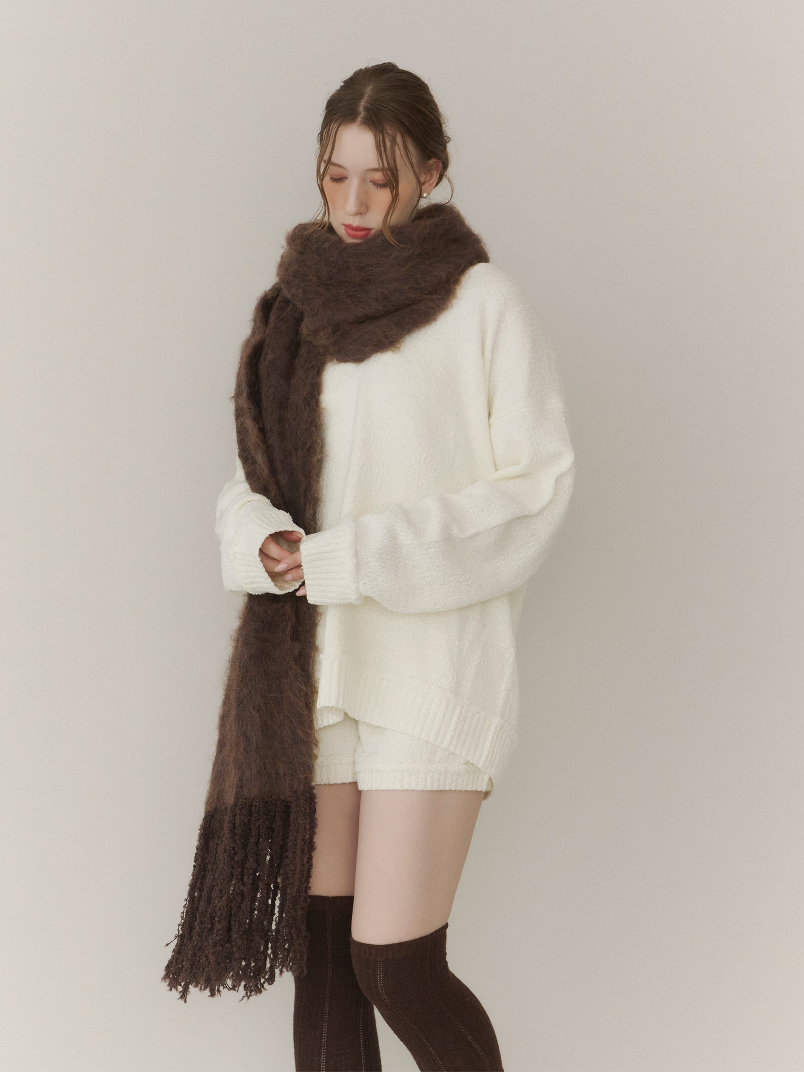 シャギーフリンジマフラー