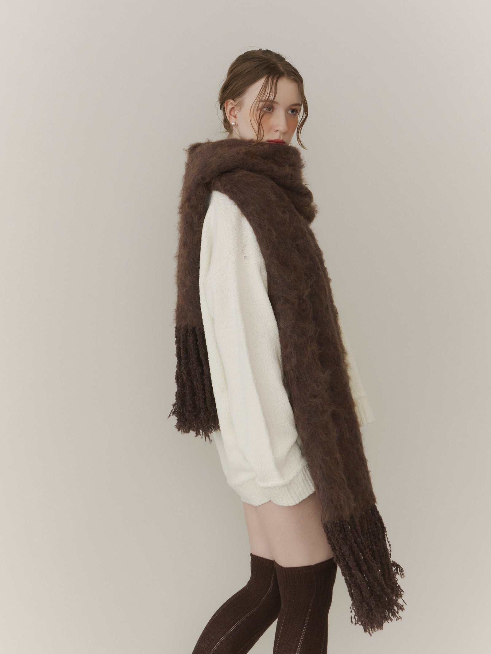 シャギーフリンジマフラー