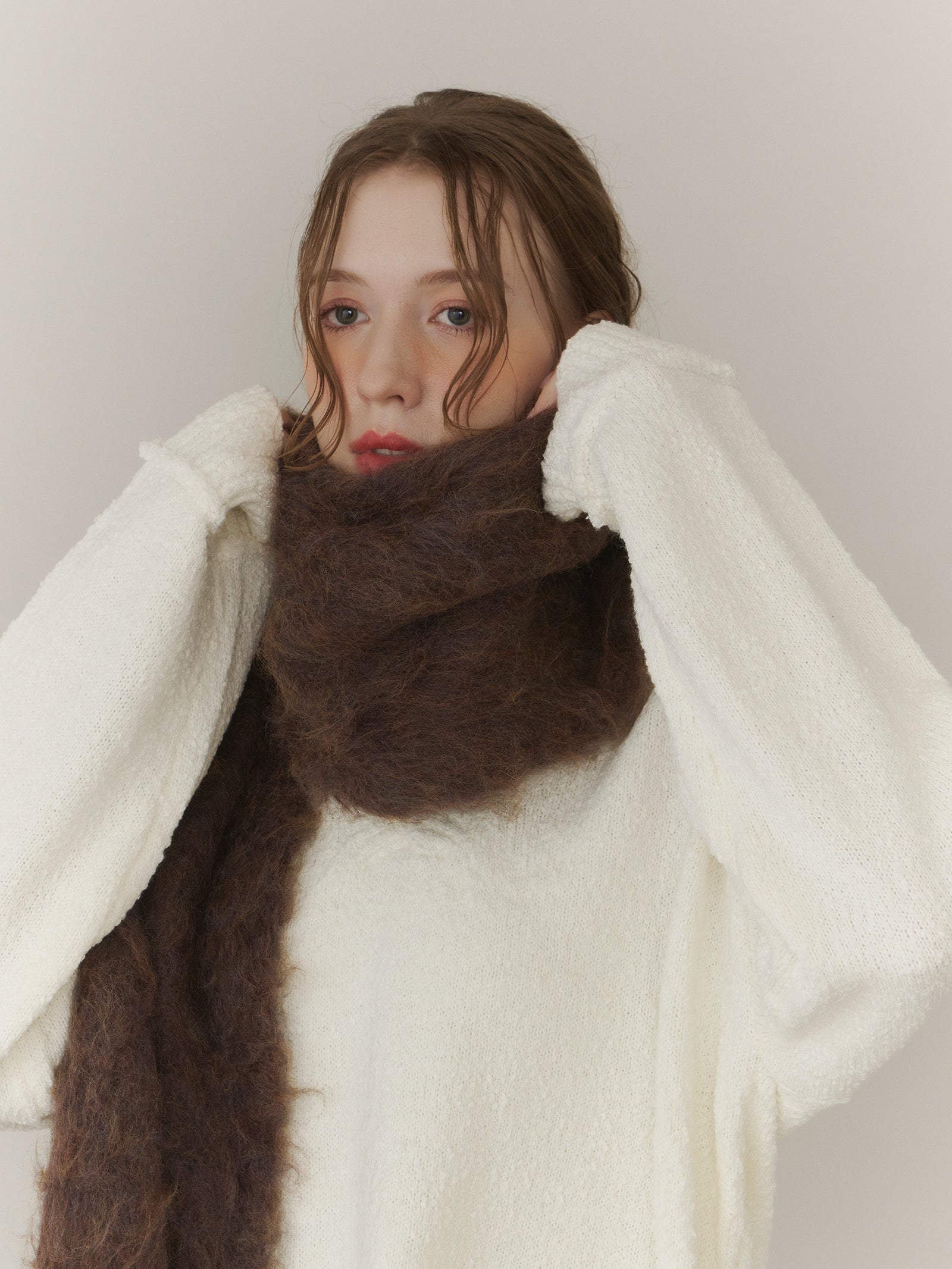 シャギーフリンジマフラー