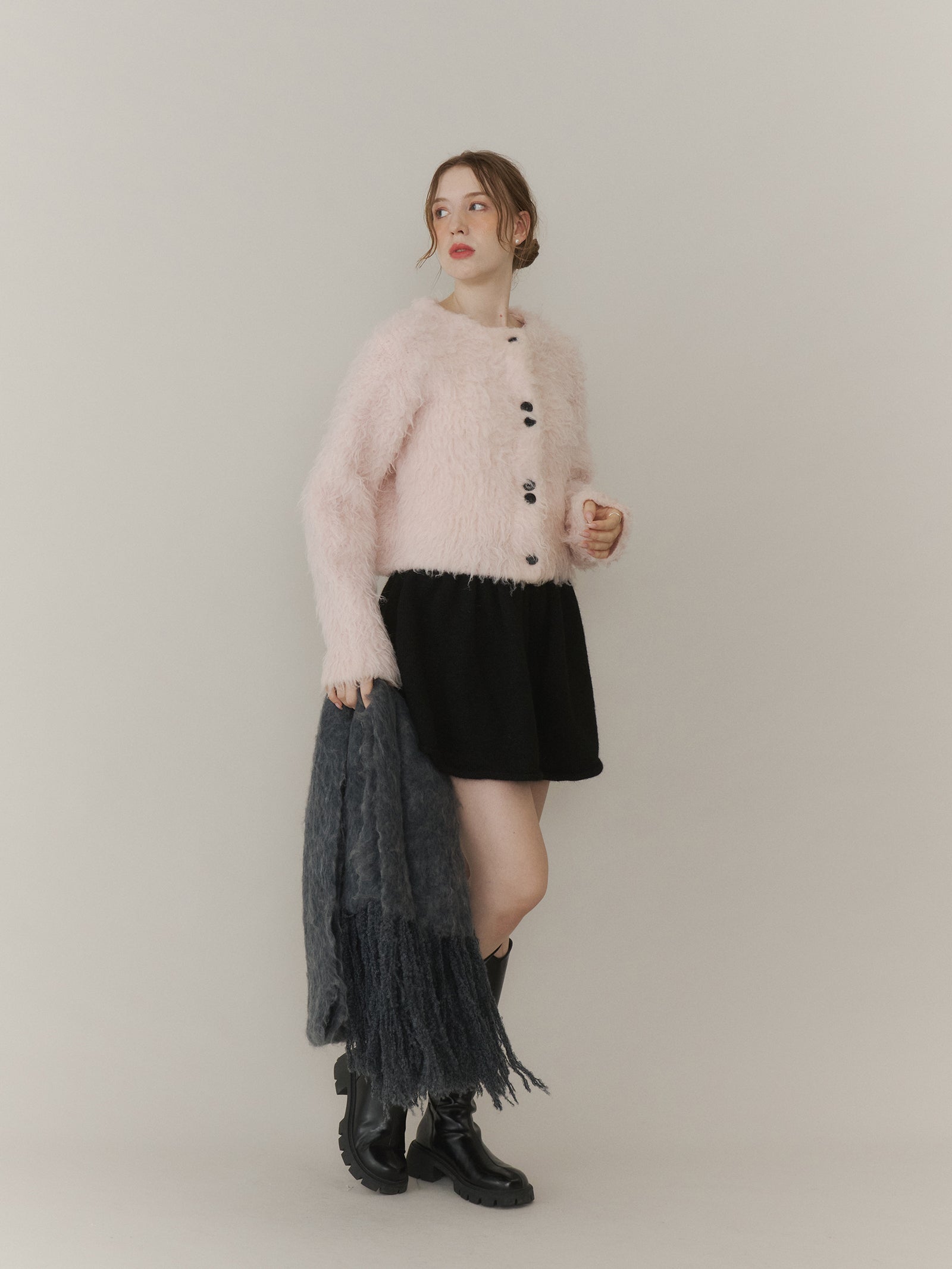 シャギーフリンジマフラー