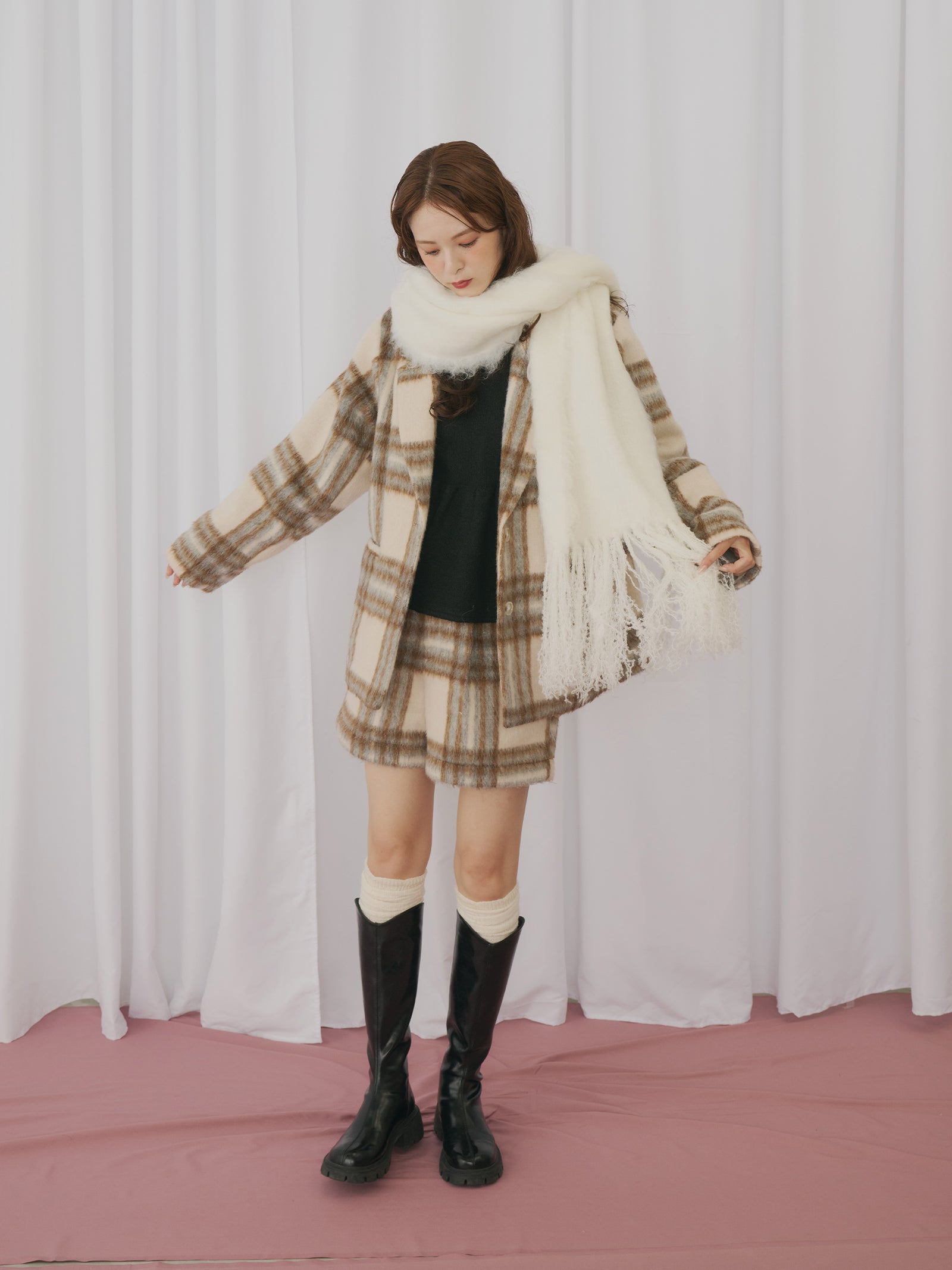 シャギーフリンジマフラー