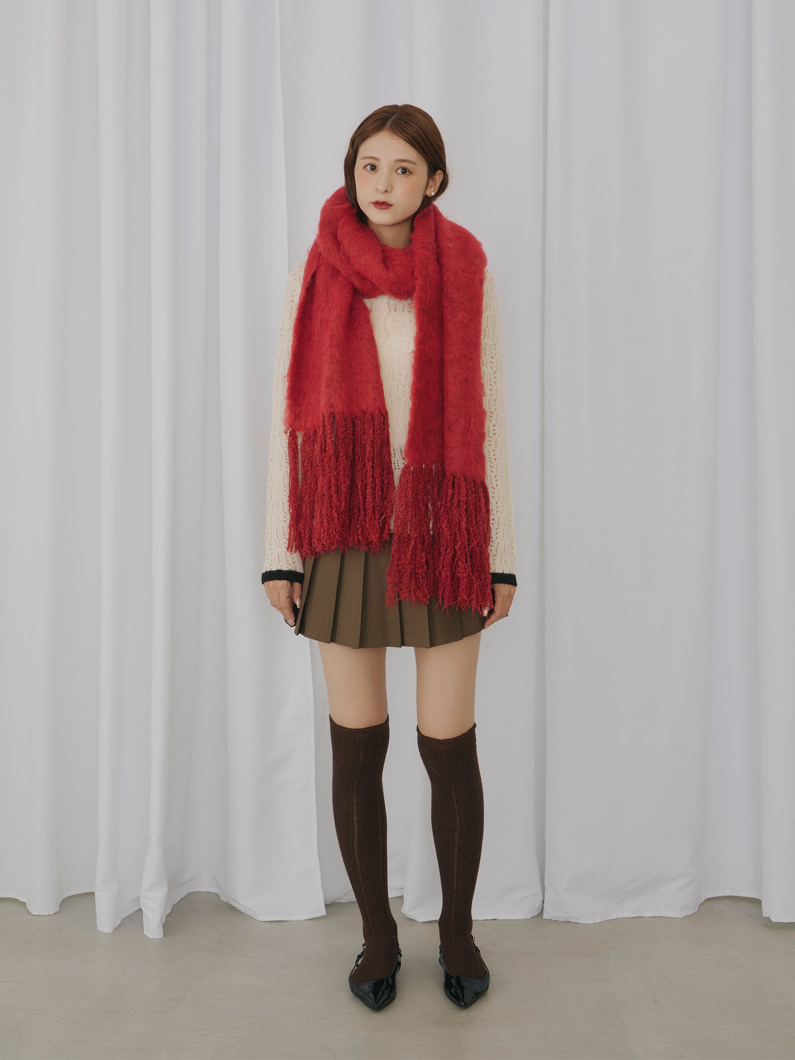 シャギーフリンジマフラー