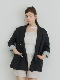 フロッキードットフリルトップス