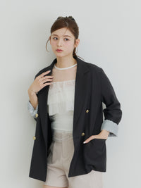 フロッキードットフリルトップス