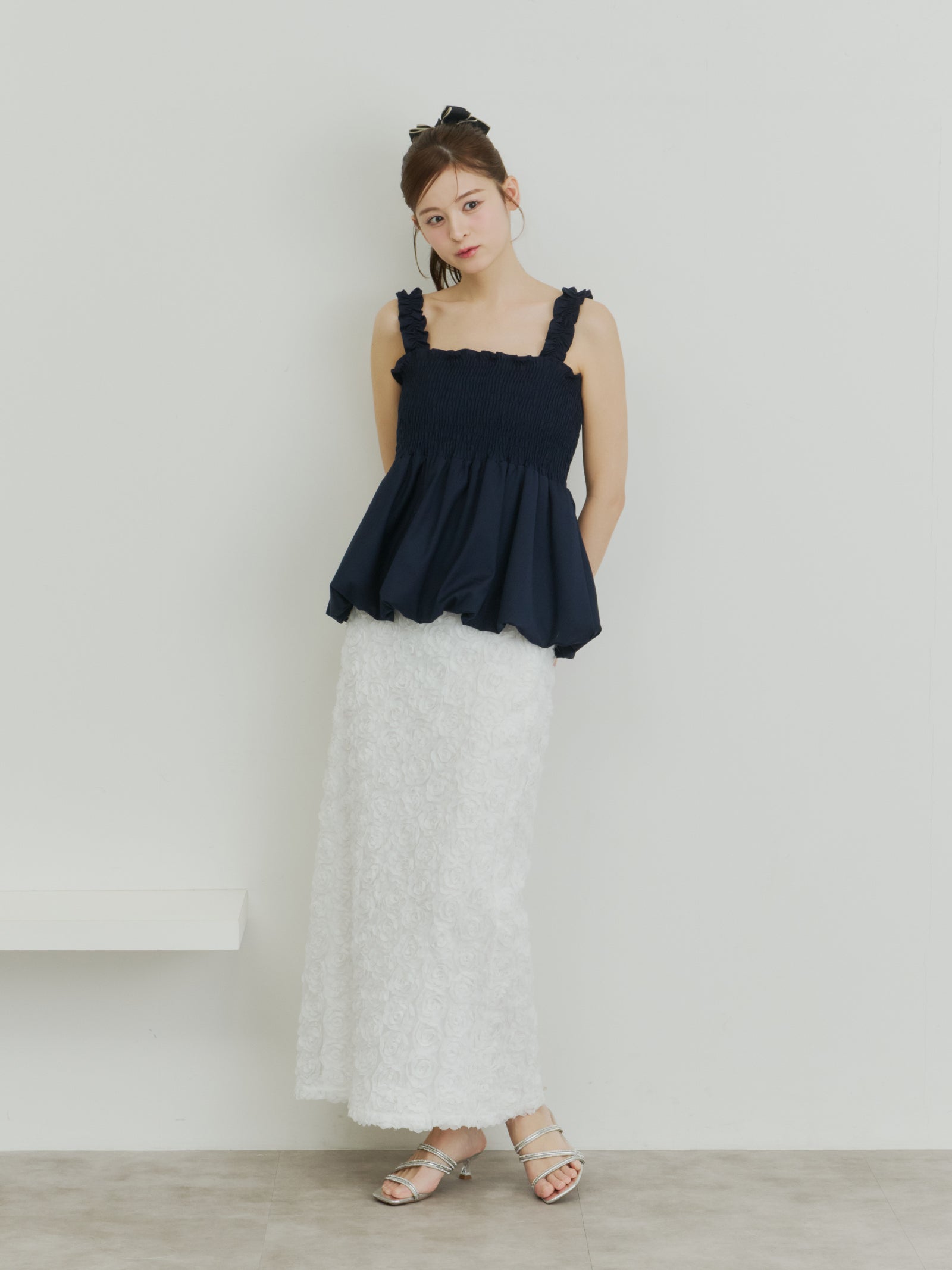 ペプラムバルーンビスチェ[セットアップ可能]