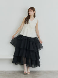 シャギーリボントップス