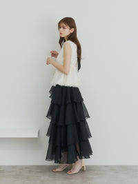 シャギーリボントップス