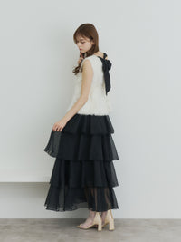 シャギーリボントップス