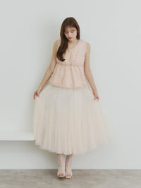 シャギーリボントップス