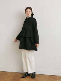 ピンタックハイウエストパンツ