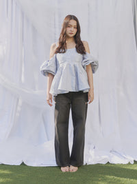 【予約】フラワージャガードペプラムビスチェ【発送予定日 4月上旬〜4月中旬】