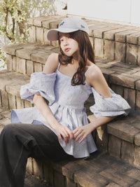 【予約】フラワージャガードペプラムビスチェ【発送予定日 4月上旬〜4月中旬】