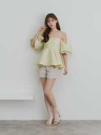 【予約】フラワージャガードペプラムビスチェ【発送予定日 4月上旬〜4月中旬】