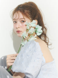 【予約】フラワージャガードペプラムビスチェ【発送予定日 4月上旬〜4月中旬】