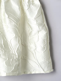 スクエアネックジャガードペプラムブラウス