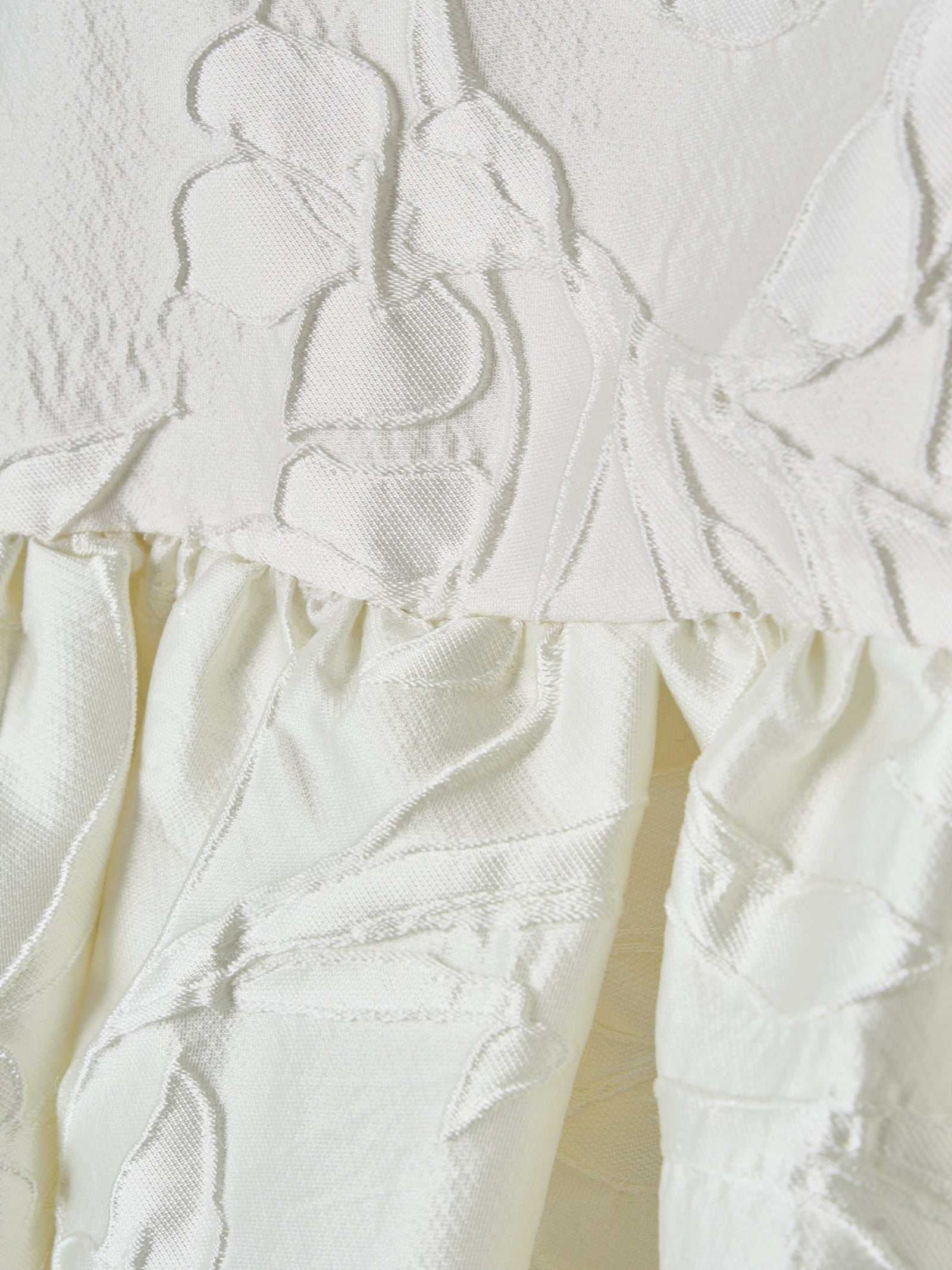 スクエアネックジャガードペプラムブラウス