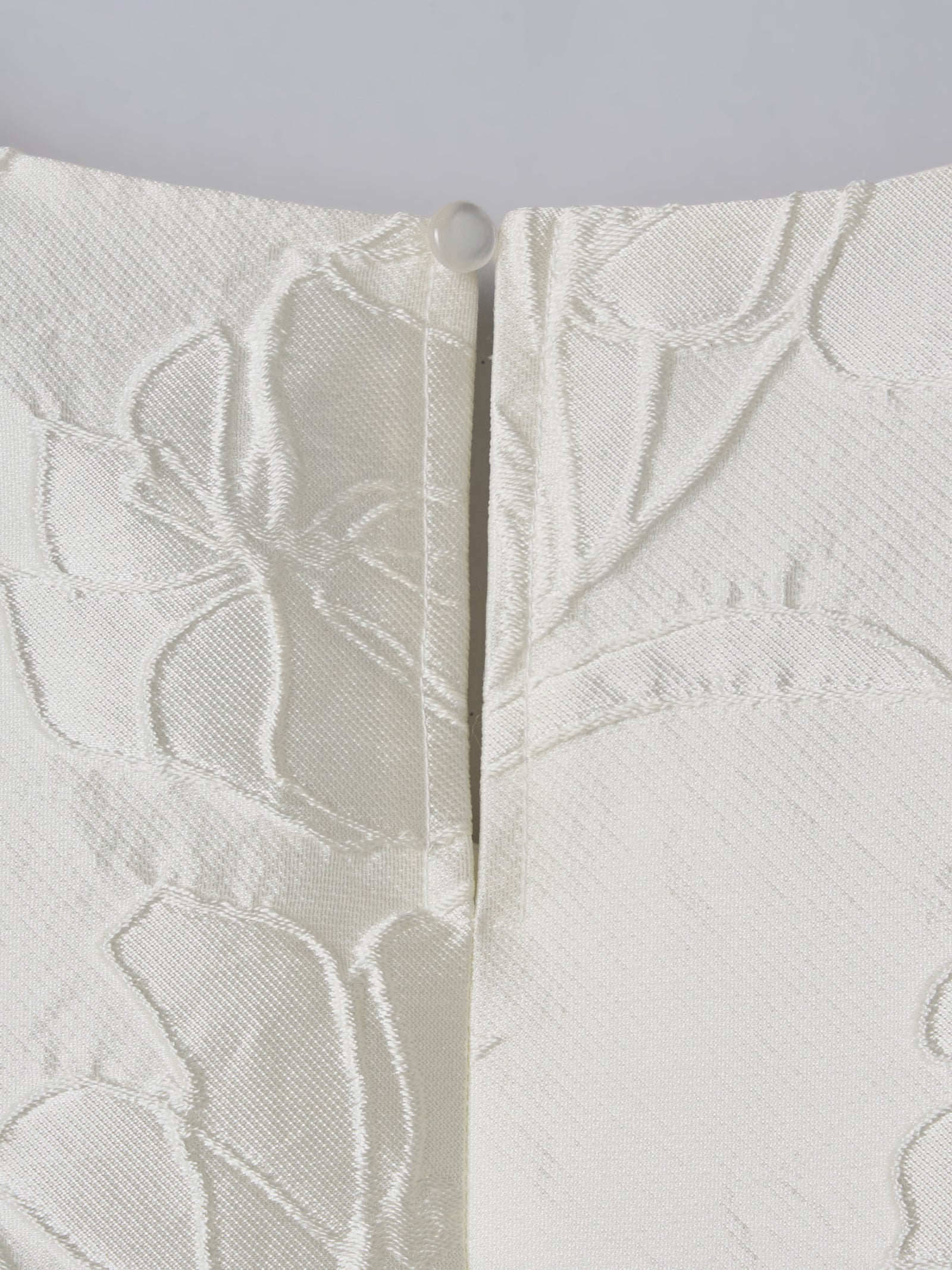 スクエアネックジャガードペプラムブラウス